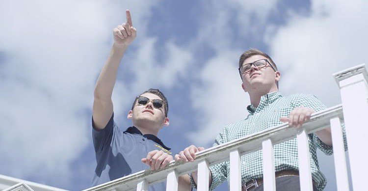 PhiPsiDePaul's tweet photo. Everyone meet Brother of the week Spencer Perl. Brother Perl is on set of his production doing what he does best producing. https://t.co/fn108lfp5U