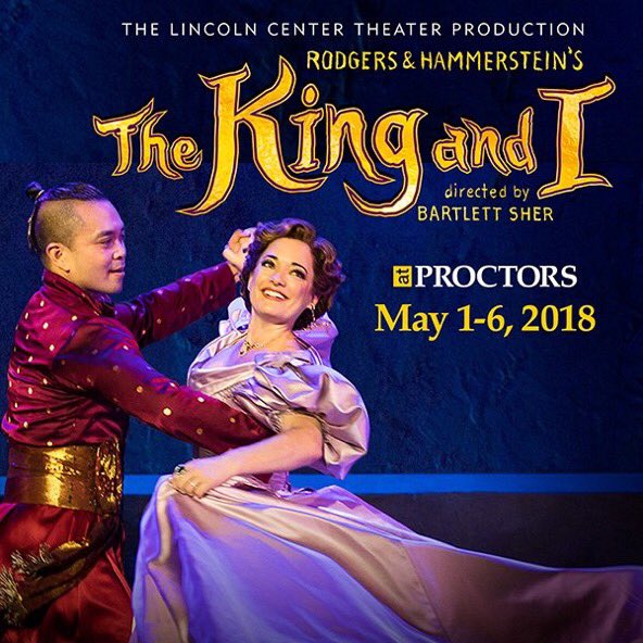 divine_blues's tweet photo. You’ll be getting to know Rodgers & Hammerstein’s sweeping classic
"The King and I"
at Proctors Theatre
May 1-6, 2018
#proctorsbash https://t.co/FRHM6GCT0q