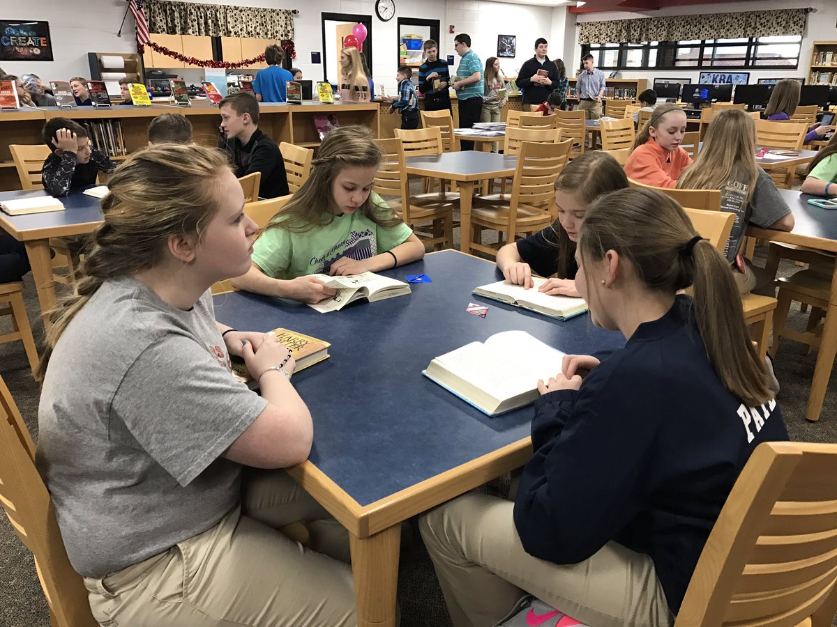 FoleyMSLibrary's tweet photo. The Warriors were busy in the library today! https://t.co/bVRbX4nqJz