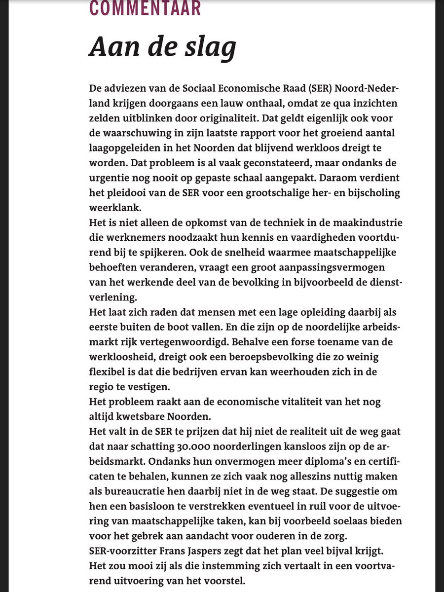 gronotes's tweet photo. Voor 30.000 noordelingen geen plek op de arbeidsmarkt, alle hens aan het onderwijs dek, via @dvhn_nl https://t.co/Q3AJV5Rqsw