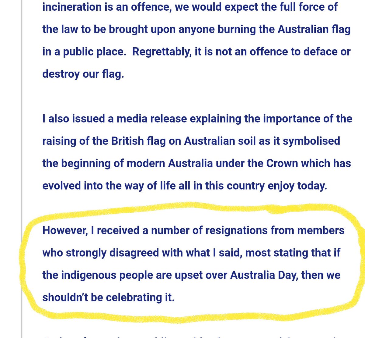 2037resident's tweet photo. Australian Monarchist League members resigned in support of #changethedate according to AML's Feb 2017 "Liberty" newsletter! https://t.co/ka8A5Fj89b