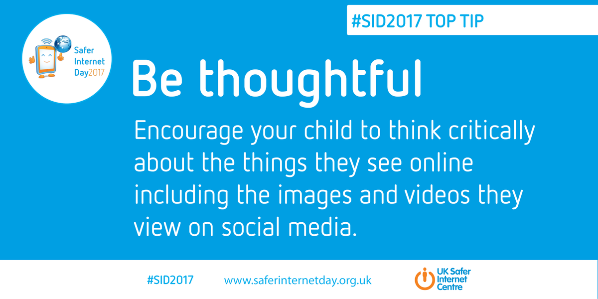 Tips, advice and resources for parents and carers on how to keep your children safe online. bit.ly/2jU6heG #SID2017