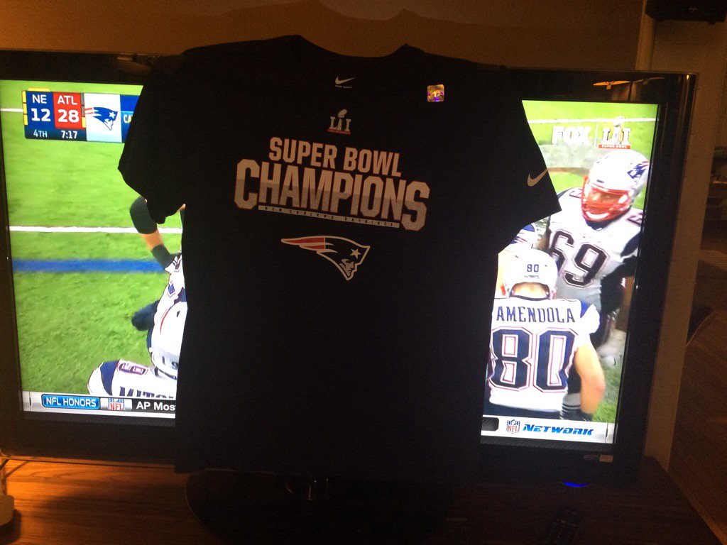 richab48's tweet photo. Replaying last nights incredible Patriots SB win with my official LII Pats T-shirt!@richab48 https://t.co/WDMeA3pMy3