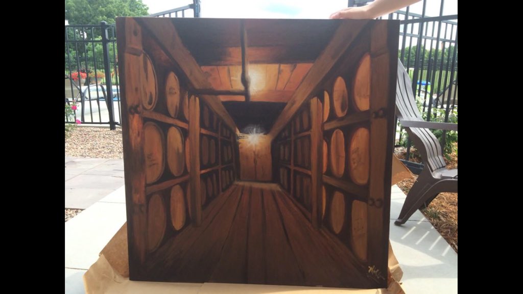 zmooreuk's tweet photo. @BuffaloTrace like this one my 15 yr old niece painted me? https://t.co/PbHEbE5i2D