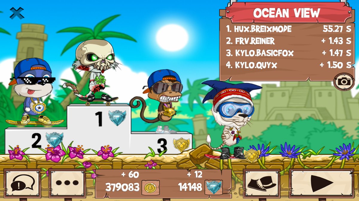 basicbrei's tweet image. My run with #Reiner like the good old times 🤗 I miss you! We kick #funrun2 butt #basicfox #quyx