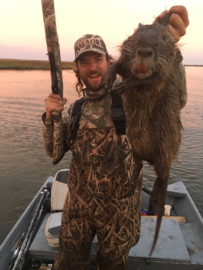 MidCityGoogan's tweet photo. Invasive rodent control. #nutria #Killitandgrillit #field2table #louisiana https://t.co/iDGPEaflDs