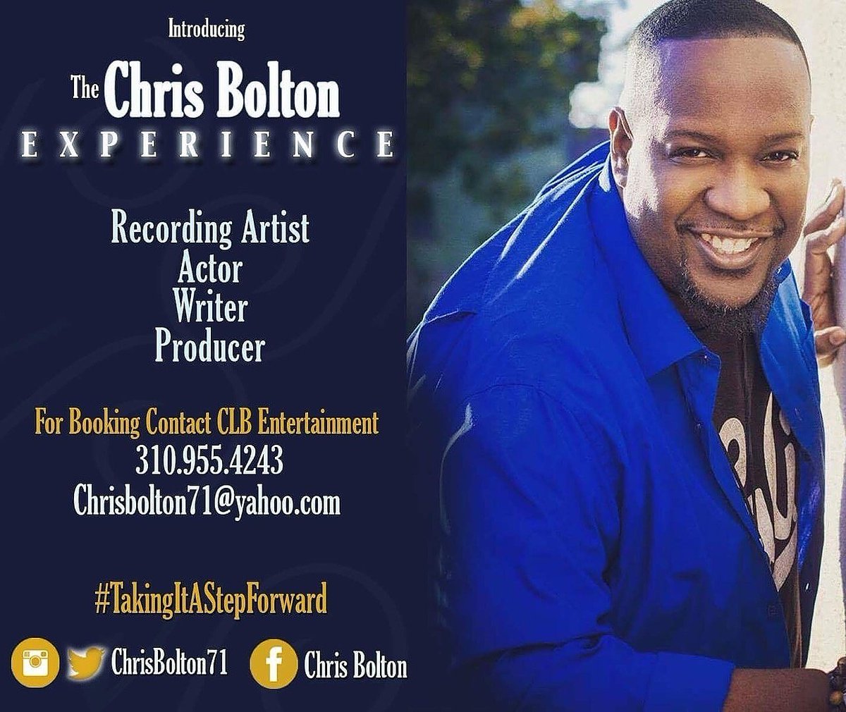 CHRISBOLTON71's tweet photo. #TheChrisBoltonExperience #NationWideMovement #NationWideTour #BookNow #CLBManagement https://t.co/EAOf8pLGDK