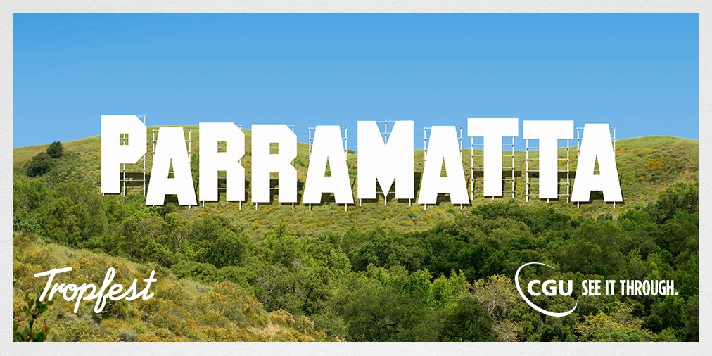 CGUInsurance's tweet photo. CGU is proud to present @TROPFEST in Parramatta. For the full festival program of events see https://t.co/4NNVsmyMz4 https://t.co/0CaZz9UBCH