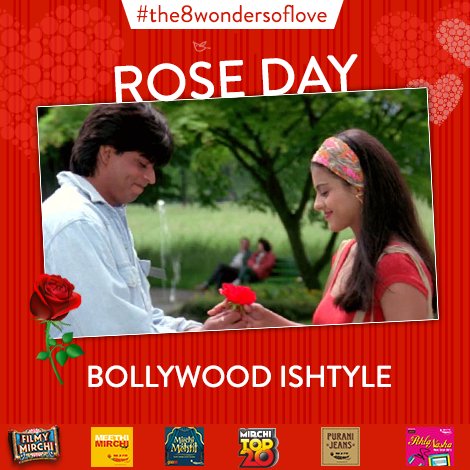 MyMeethiMirchi's tweet photo. Send us ur favourite "phoolon wala scene" from bollywood using #the8wondersoflove. Happy Rose Day @MyMeethiMirchi on https://t.co/Vo0tSprwjL https://t.co/vuvgIkDwea