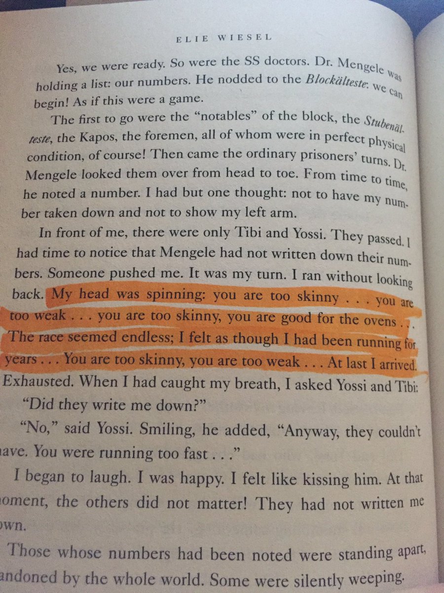 ador2269's tweet photo. This passage creates a suspenseful mood because Wiesel is anxiously waiting to see if his number is written down. #bronke2 https://t.co/zwdTt4YwCn