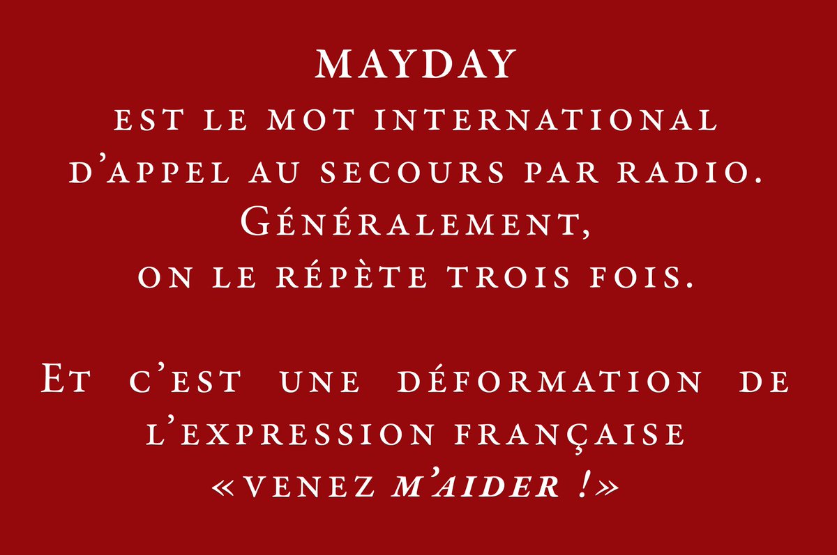 cekoicemo's tweet image. Cékoi, #MAYDAY ? #vocabulaire