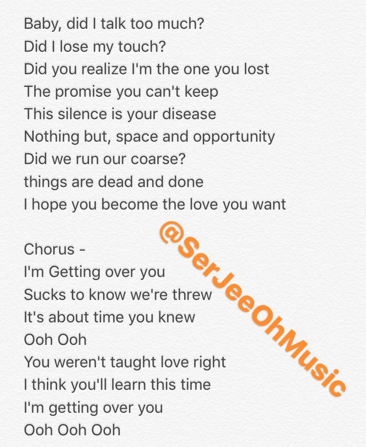 SerJeeOh's tweet photo. I'm so excited to play this song next week! I've been taking my time and working diligently on this next EP #GettingOverYou #AreWeCool 🤗 https://t.co/hEnXFILO61