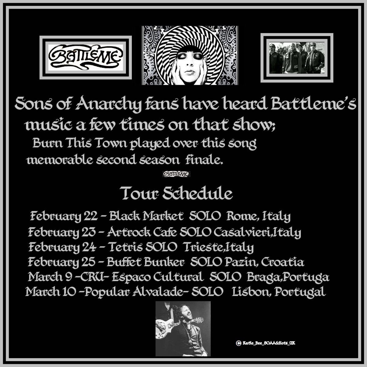 Katie 🐝 (@katie_malarkey) on Twitter photo Battleme's European Tour dates! Please retweet
<a href="/SOAAddictsCA/">SOAAddictsCA</a> <a href="/SOAAddictsUK/">SOAAddictsUK</a> <a href="/Battleme/">Battleme</a> <a href="/SOAAddictsPT/">SOAAddictsPT</a> <a href="/SOAAddictsIT/">SOAAddictsIT</a> @SOAAddictsSP <a href="/sutterphiles/">Sutterphiles</a> Battleme's European Tour dates! Please retweet
<a href="/SOAAddictsCA/">SOAAddictsCA</a> <a href="/SOAAddictsUK/">SOAAddictsUK</a> <a href="/Battleme/">Battleme</a> <a href="/SOAAddictsPT/">SOAAddictsPT</a> <a href="/SOAAddictsIT/">SOAAddictsIT</a> @SOAAddictsSP <a href="/sutterphiles/">Sutterphiles</a>