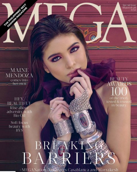 sarisari_shop's tweet photo. Missing this cover of @mainedcm #MaineMendoza's #MEGANationMoroccowithALDUB this month you will see it again on Print. #ALDUBxDTBYAbangan https://t.co/9MryRhRuLI