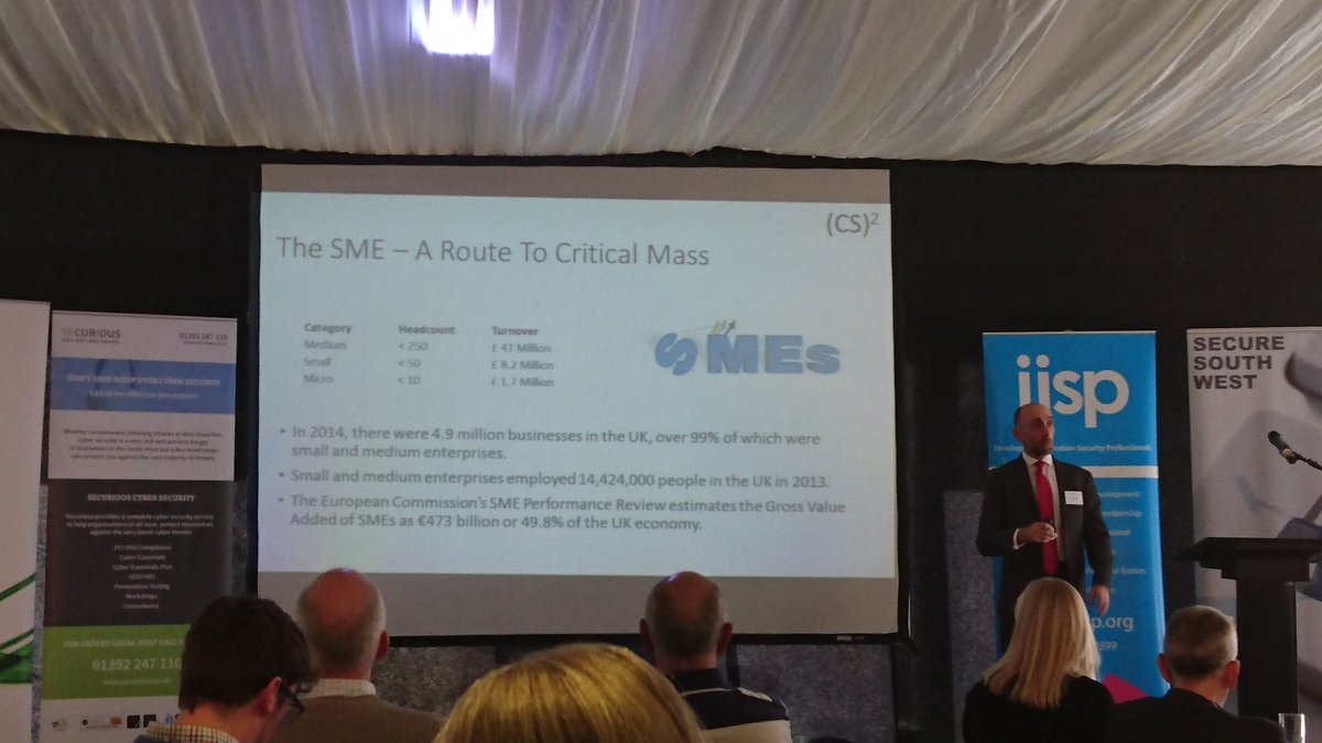 KatharineBDevon's tweet photo. Great to hear Robin King highlighting the importance of SMEs in the national #CyberSecurity conversation at #SSW8 at @PlymUni #Devon https://t.co/b9i3r4EC89