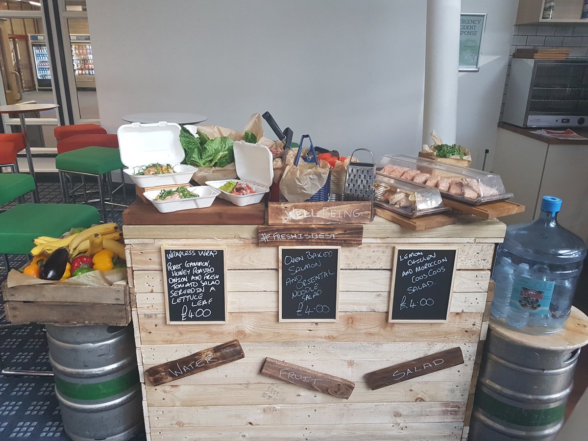 DerbyFood's tweet photo. Rustic eats 2,new pop up..healthy eating  ....#freshisbest #derbyuni #sharethelove @Chartwells_UK @compass_group @BigChefAndrew @RedChefHart https://t.co/ZtKLhsyPt3