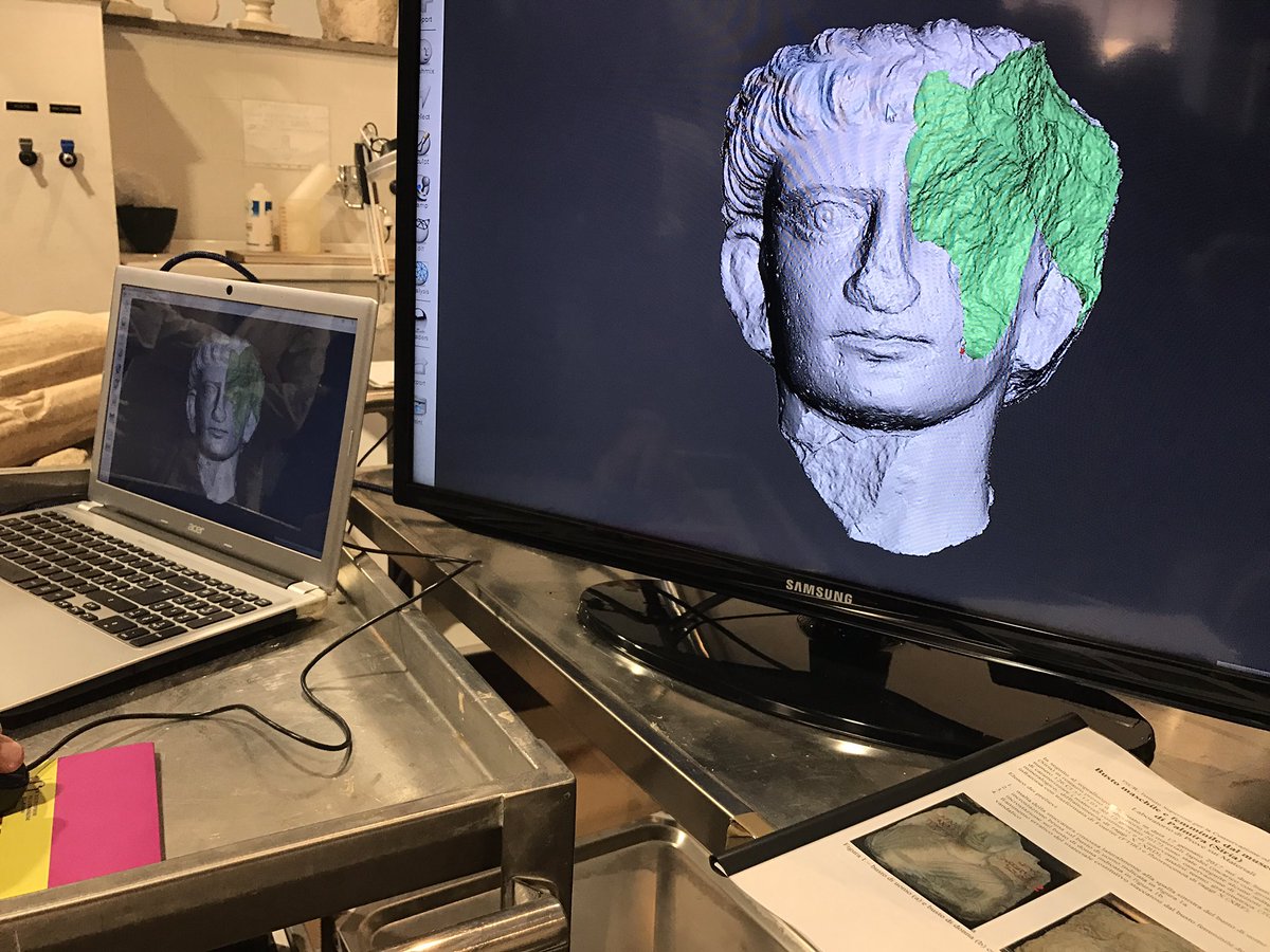 dariofrance's tweet photo. All'istituto superiore del restauro dove è in corso l'eccezionale restauro dei busti di #Palmira colpiti dalla ferocia dell'Isis #arteferita https://t.co/6TjdOXD3BW