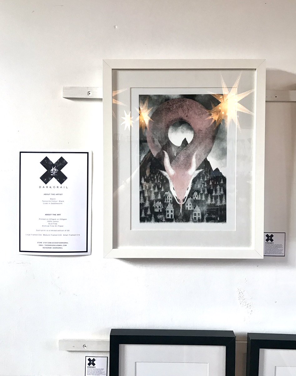 thedarkgrail's tweet photo. The lights in @ReclamationRoom add another dimension to my prints. #saddleworth #uppermill https://t.co/iRnm4JxixI