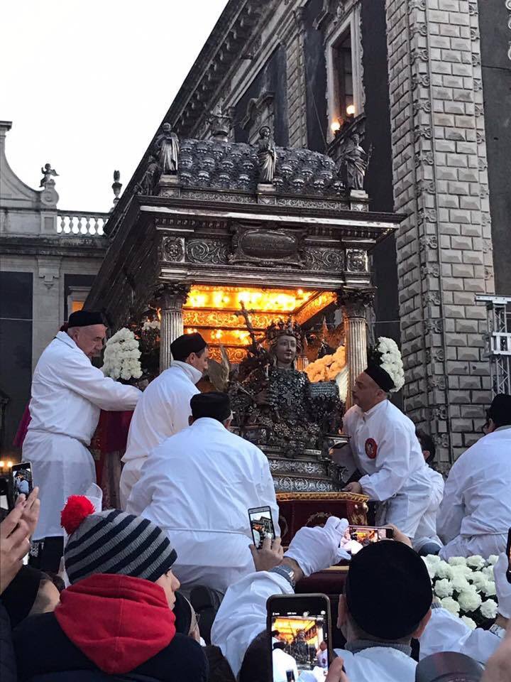 in #Catania the festival of Sant 'Agata, patron #saint of the city. The #festival is the third largest #religious festival in the #world