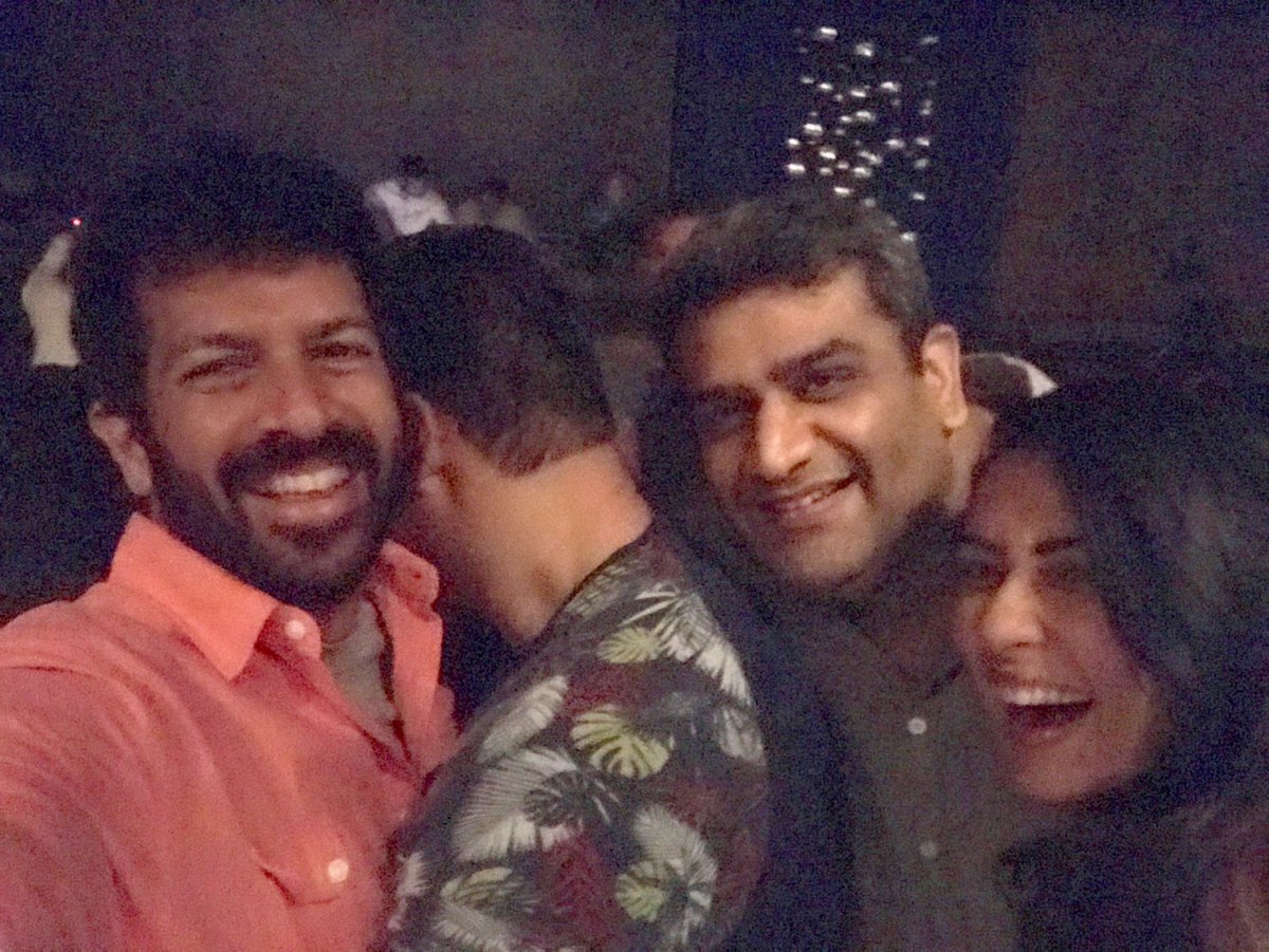 minimathur's tweet photo. When we think we have a two camera selfie set up. #Tubelight #wrapparty @kabirkhankk @BeingSalmanKhan @amarbutala https://t.co/lMVZynw52v