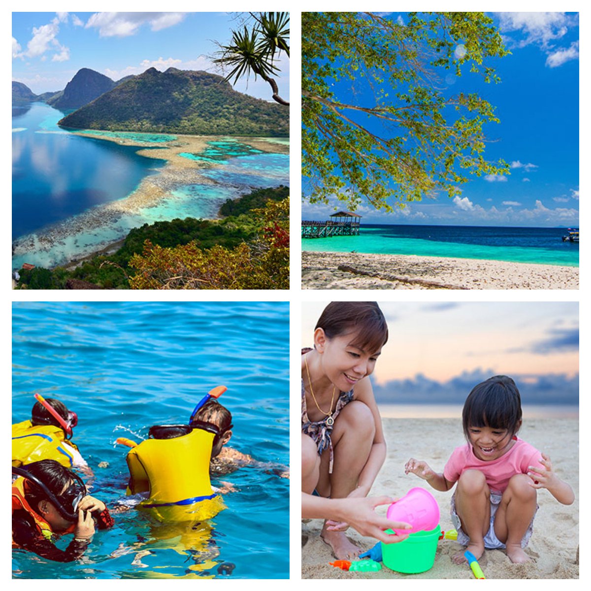 Kota Kinablau erbjuder vita sandstränder och uppfriskande klart vatten som är perfekt sol, bad och snorkling! bit.ly/2kHLS0J