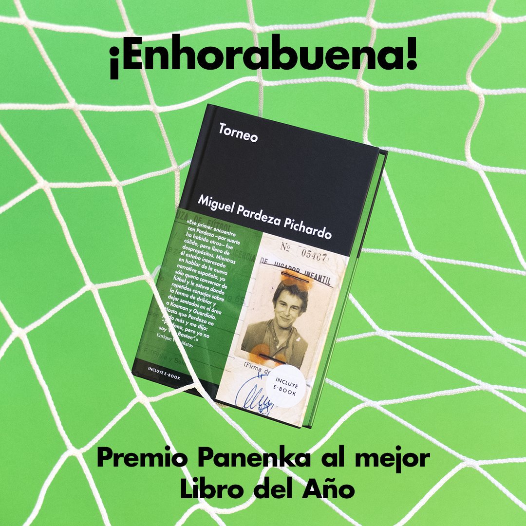 MalpasoyCia's tweet photo. Estamos muy felices por el Premio al mejor libro del año de @RevistaPanenka que ganó anoche #Pardeza con #Torneo https://t.co/A3pWPAl1N2