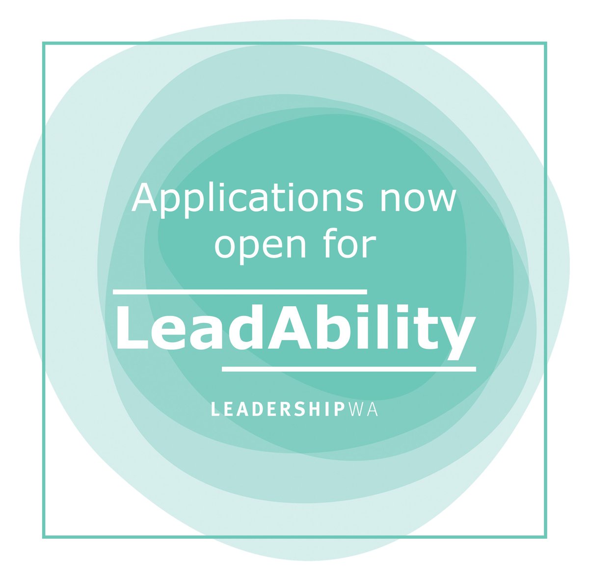 Leadership_WA's tweet photo. The application period for #LeadAbility March is closing soon!
https://t.co/K0y5bJKp83
#leadershipdevelopment #disability #livedexperience https://t.co/3ZDOKwlqH4