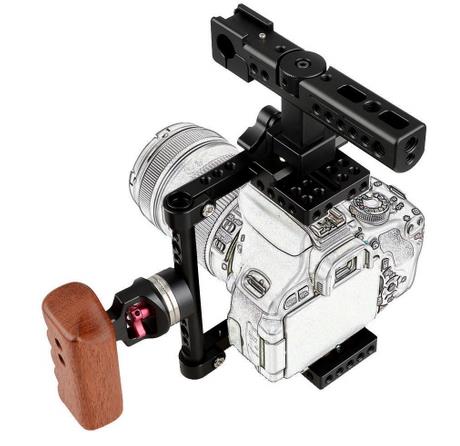 CAMVATE DSLR camera video cage kit top handle wooden grip for Canon Nikon Sony Panasonnic
t.cn/RJLf6M4