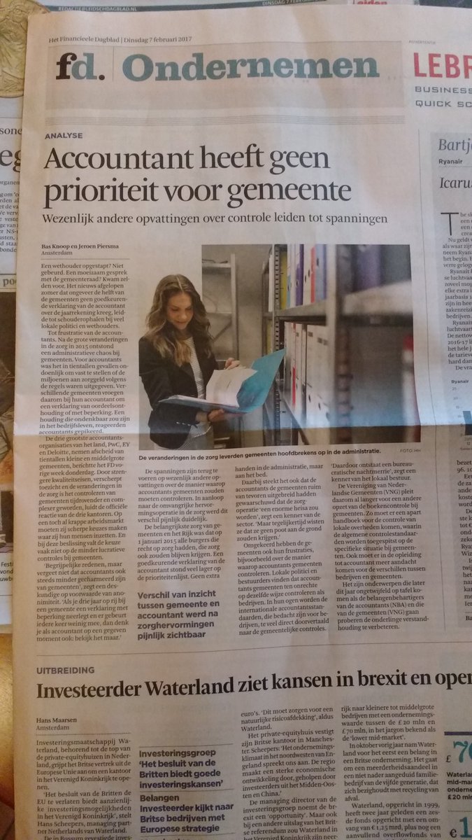 "accountant heeft geen prioriteit voor gemeente" #FD