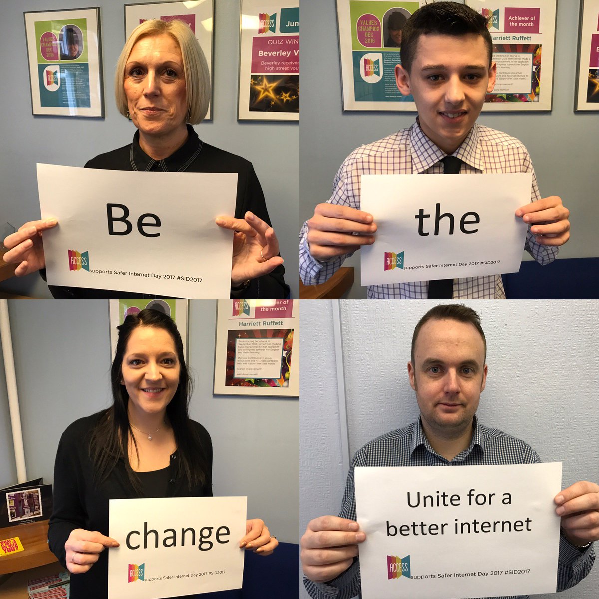 accesstraining's tweet photo. Be the change: Unite for a better internet @UK_SIC #sid2017 #SaferInternet https://t.co/Uyy3c5ZWAA