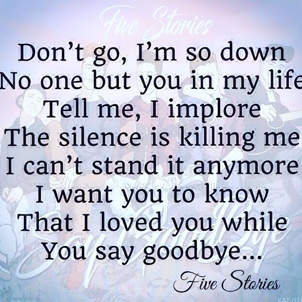 Five_Stories's tweet photo. #fivestories #saygoodbye #newsong #newmusic https://t.co/41EHmB10GO