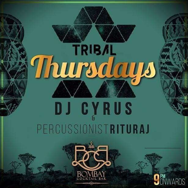 wheretodayapp's tweet photo. Watch live percussions by Rituraj along with DJ Cyrus!
Don't miss the opening night of Tribal Thursdays at @BCBMumbai  
@shimmersent https://t.co/R7gfUEk0Xz