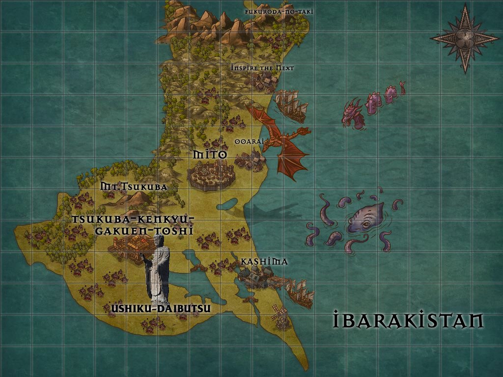 Rpg風map作成ツールでイバラキスタンの地図を手に入れたぞ 冷たい荒野を飼う