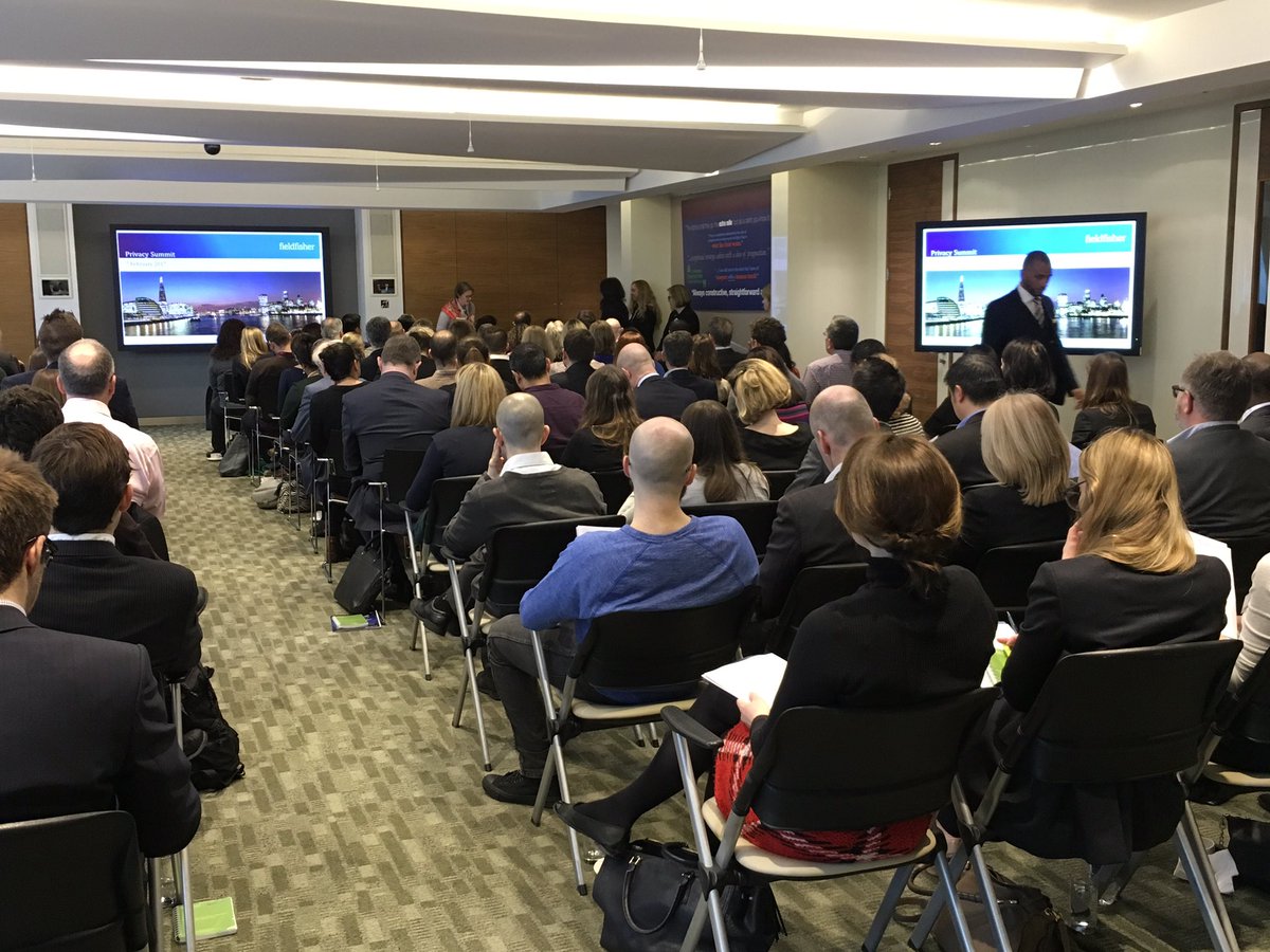 FieldfisherPSI's tweet photo. We're delighted to welcome our clients & guest speakers to today's Privacy Summit #FFPS17 It truly is an exciting epoch for #DataProtection. https://t.co/CsThiyZtW9