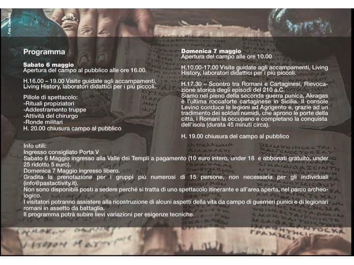 Programma evento #210aclaconquistadiAkragas organizzato da <a href="/PastActivity/">Past Activity</a> !!! Retweetate e invitate i vostri amici a partecipare!!!  😊