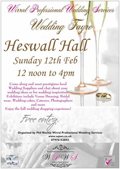 Heswall Hall Bridal Fayre this Sunday at 12 noon