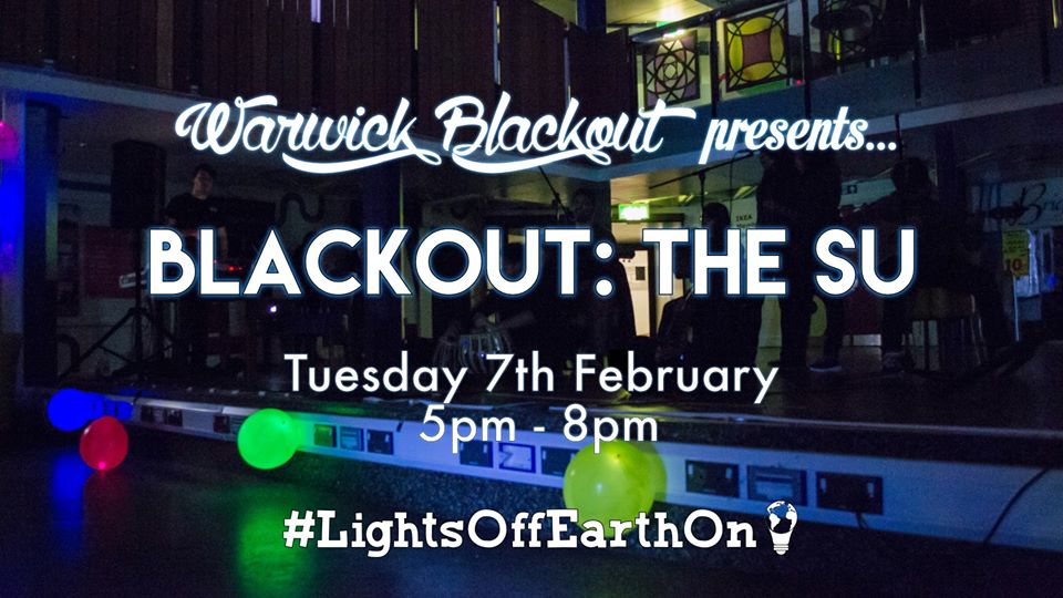uniofwarwick's tweet photo. One hour to go until @Warwickblackout in the @WarwickSU atrium - find out more on Facebook https://t.co/DY9HJpoPkN #LightsOffEarthOn https://t.co/kWVX04h8tY