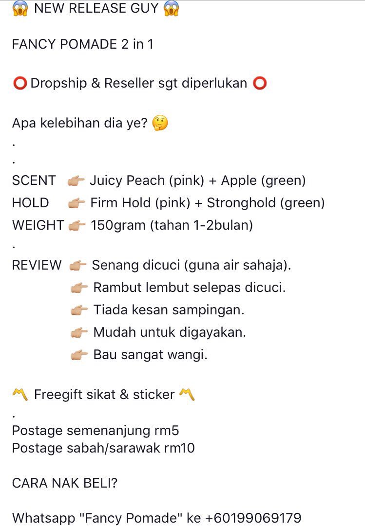 fancyweardotcom's tweet photo. 😱 NEW RELEASE GUYS 😱
       Fancy Pomade 2 in 1

🙈 Mohon RT pliss 🙈 https://t.co/v7WBmfyYpI
