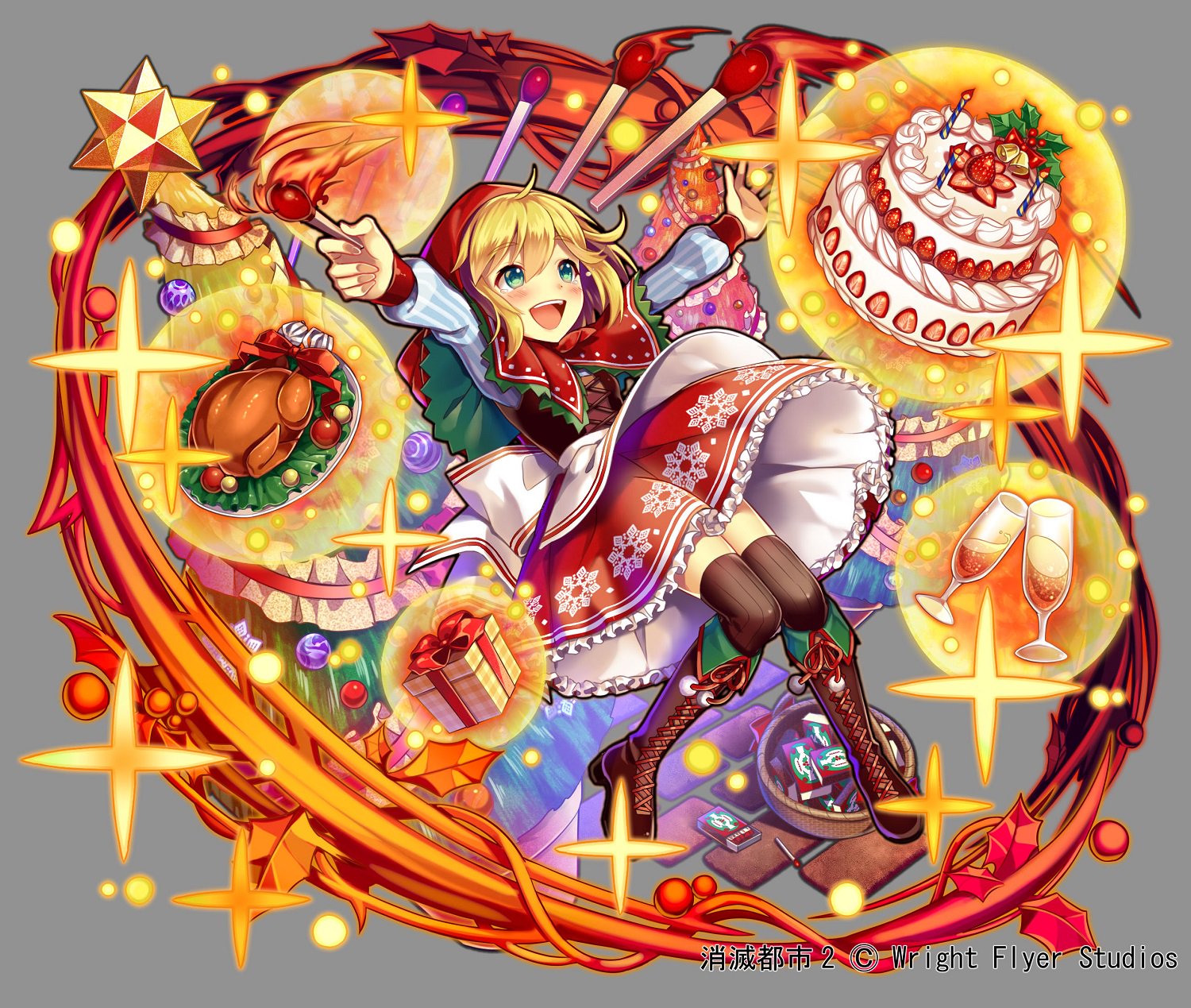 Twitter 上的 のう お仕事告知 ソーシャルゲーム 消滅都市2 にて マッチ売りの少女 のイラストを描かせていただきました 昨年のクリスマスに実装されていました よろしくお願いいたします 掲載許可済 T Co U1mhqweb Twitter