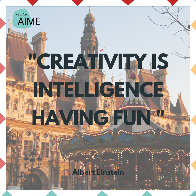 CeQuonAime's tweet photo. #TuesdayMotivation >> Etre créatif est une forme d'intelligence, qu'il faut exploiter au maximum pour sortir du lot ! #creativity #quote https://t.co/YxQaIx8KVS