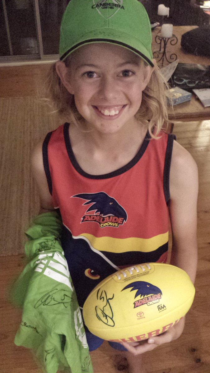 Thanks <a href="/jen_mccormick/">Jenna McCormick</a> for inspiring the next generation <a href="/CanberraUnited/">Canberra United</a>  <a href="/Adelaide_FC/">Adelaide Crows</a>