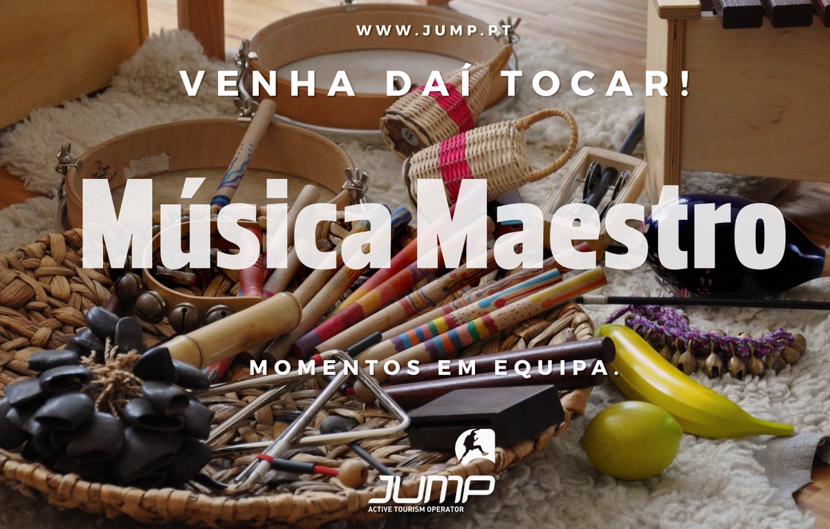 Jump___Team's tweet image. MÚSICA MAESTRO!
Venha daí, tocar!
jump.pt…/programas-de-tea…/indoor/musica-maestro
#teambuilding #musica #JUMPteambuilding