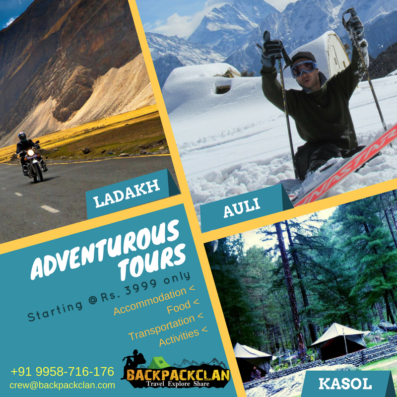 backpackclan's tweet photo. #Backpackclan #Accommodation #Food #Activities #Adventurous_Tours starting at just Rs 3999 #Ladakh #Auli #Kasol & more Call Now- 9958716176 https://t.co/XgI00N7TPs