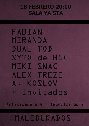 MaledukadosProd's tweet photo. Nos vemos en Madriz la semana que viene @FabSmileBlack @DualTODkllsklls @_mir4nda_ @AdrianKoslov https://t.co/e2147I1XGm