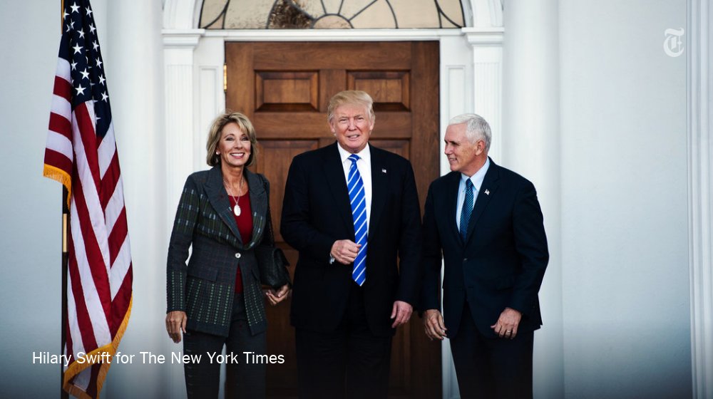 nytimes's tweet image. Betsy DeVos's rocky path as Trump's pick for education secretary nyti.ms/2lj3Kvy