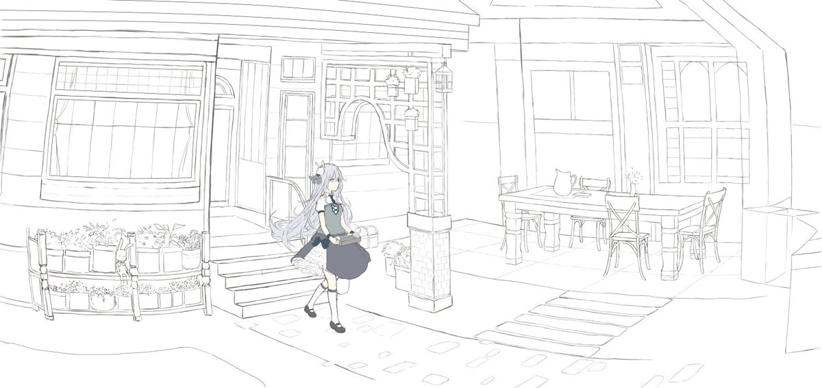 I was about to practise sceneries, but I can't figure out the color palette. Goodbye, it was fun to work on this TvT 