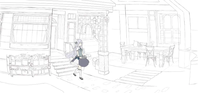 I was about to practise sceneries, but I can't figure out the color palette. Goodbye, it was fun to work on this TvT 