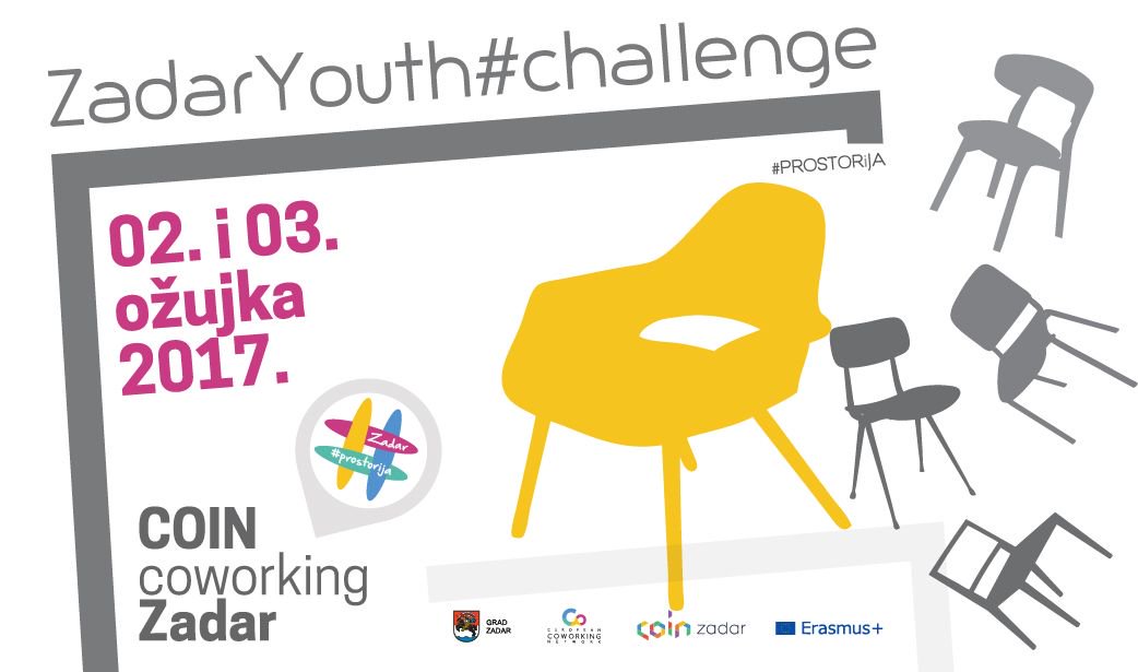 First ZadarYouth#challenge in Zadar on March the 2nd-3rd at <a href="/CoinZadar/">Coin Zadar</a> #coworking! 

Deadline Feb 24th. 

buff.ly/2kmwWEq