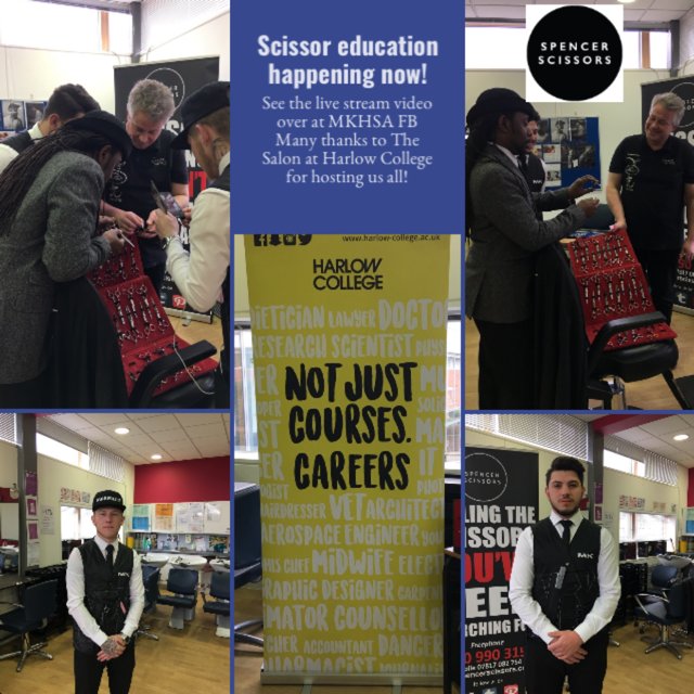 spencerscissors's tweet photo. @MKHSA @HarlowCollege #britishmasterbarbers #scissoreducation #spencerscissors https://t.co/ewtArVwoLz https://t.co/qXenrd12kw