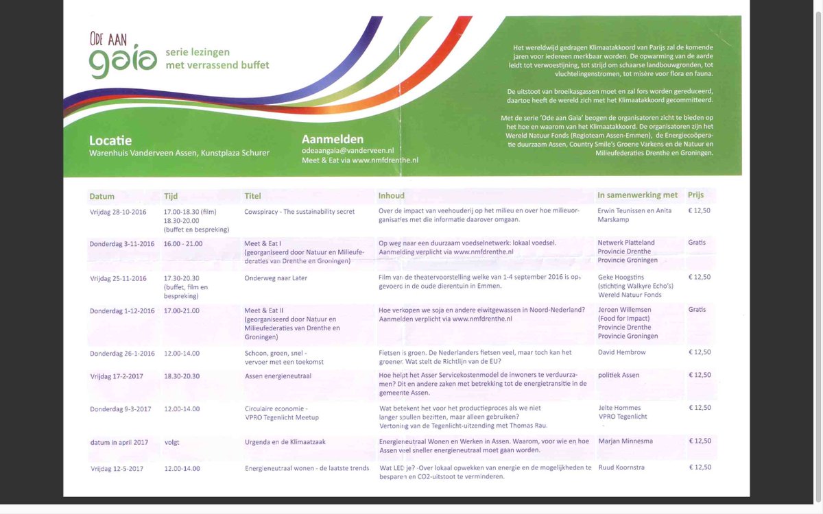 #OdeaanGaia op 17 feb in <a href="/VanderveenAssen/">Warenhuis Vanderveen</a> in gesprek met #Asser politiek over #duurzaamheid <a href="/assercourant/">Asser Courant.nl</a> @NieuwsinAssen <a href="/OmroepAssen/">Omroep Assen</a>